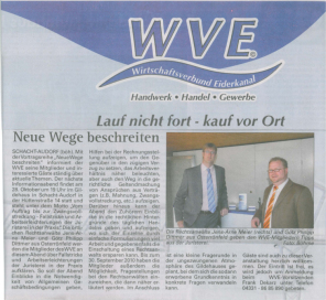 Artikel in
                  der HALLO Rendsburg vom 29.09.2010